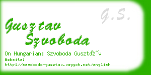 gusztav szvoboda business card